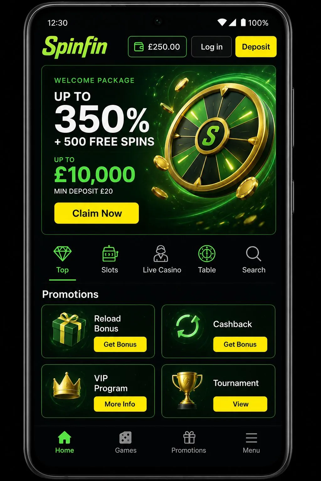 Mobile casino features for Android and iOS users - Spinfin app