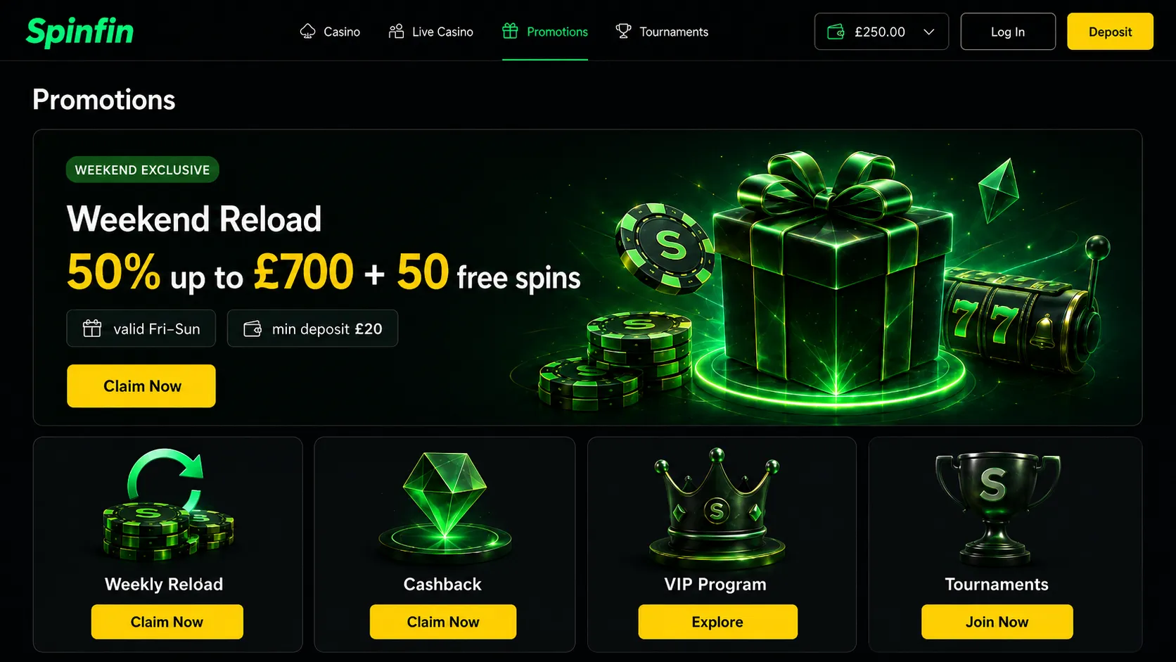 How to redeem a bonus code Spinfin bonus