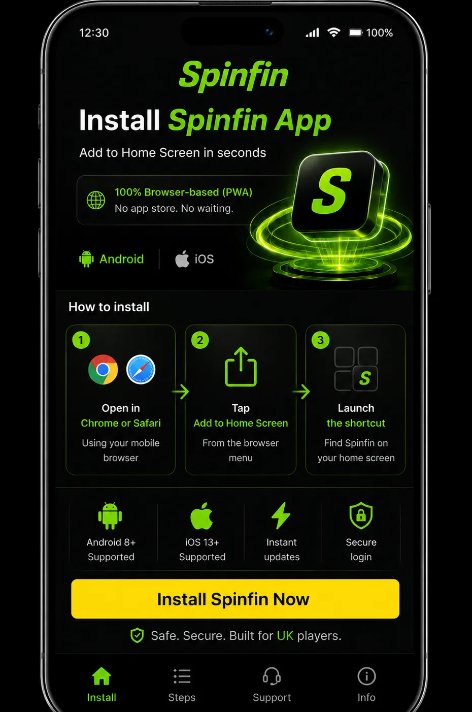 How to download the Spinfin Casino application in the UK - Spinfin app